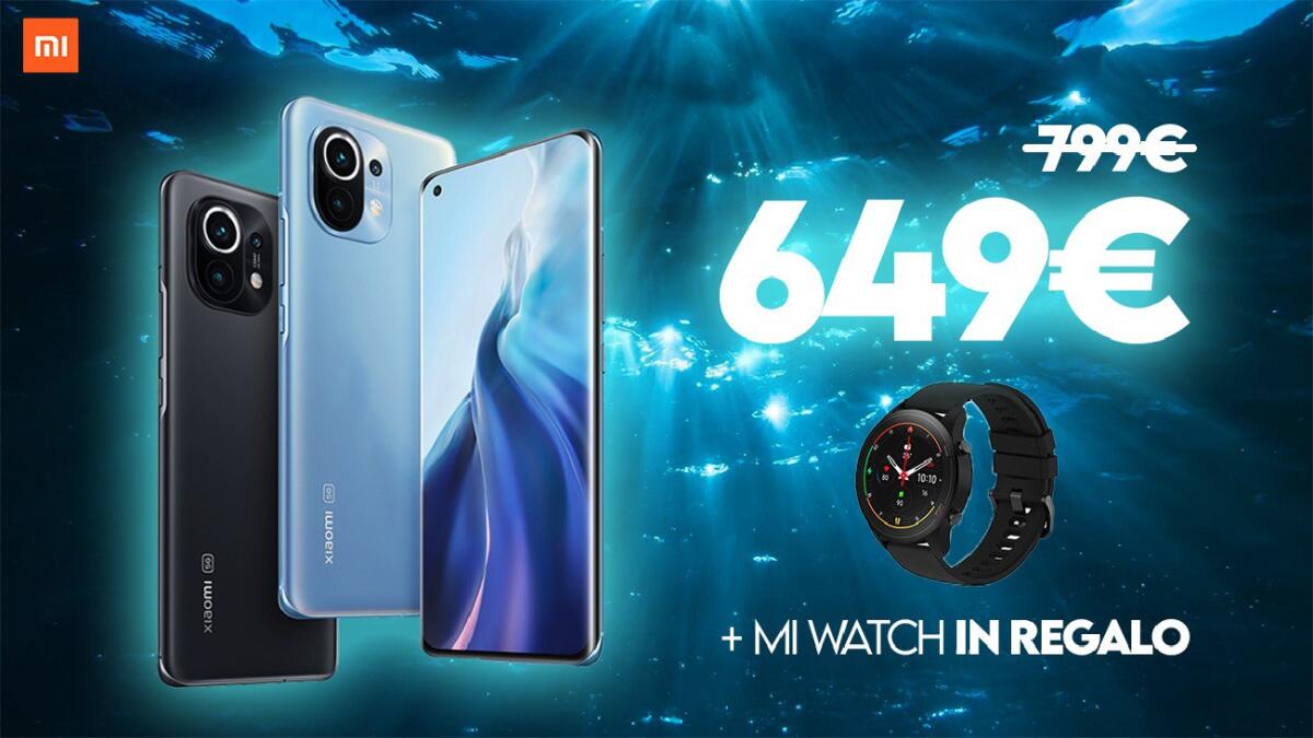 Acquista Xiaomi Mi 11: sconto 150 euro e Mi Watch in REGALO - 