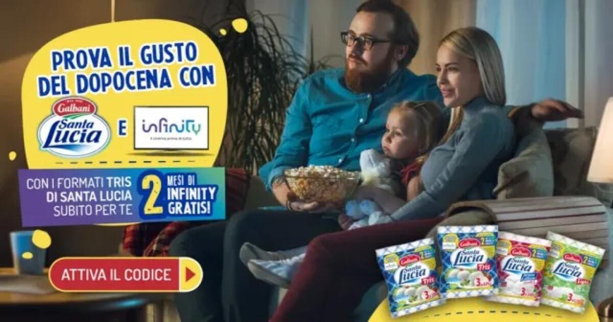 Mozzarella Santa Lucia: ottieni 2 mesi di Infinity gratis! - 