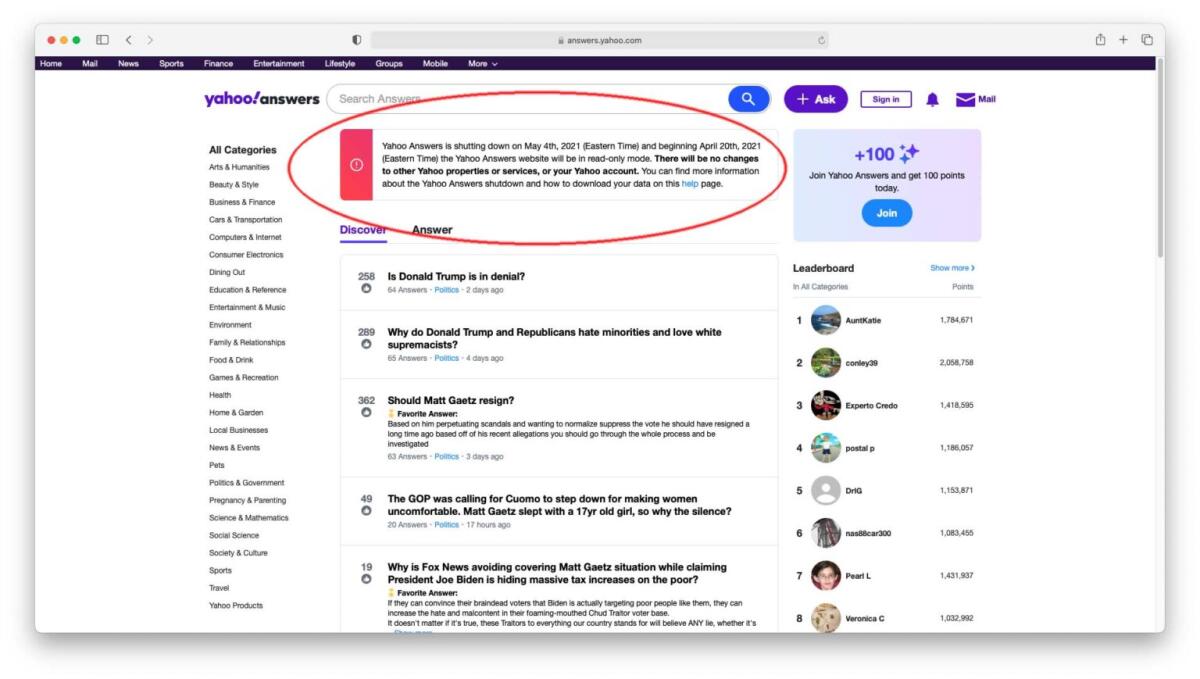Incredibile: Yahoo Answers chiude i battenti il 4 maggio - 