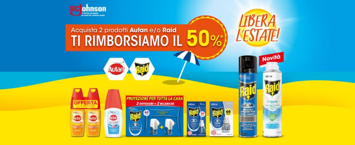 Cashback Autan e Raid: Ottieni Rimborso Del 50% - 