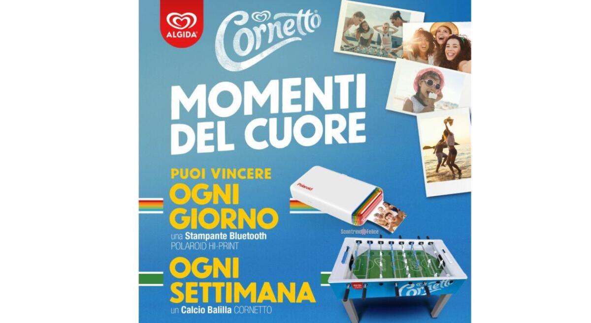 Concorso Cornetto: vinci stampanti Polaroid e Calcio Balilla | Come Partecipare - 