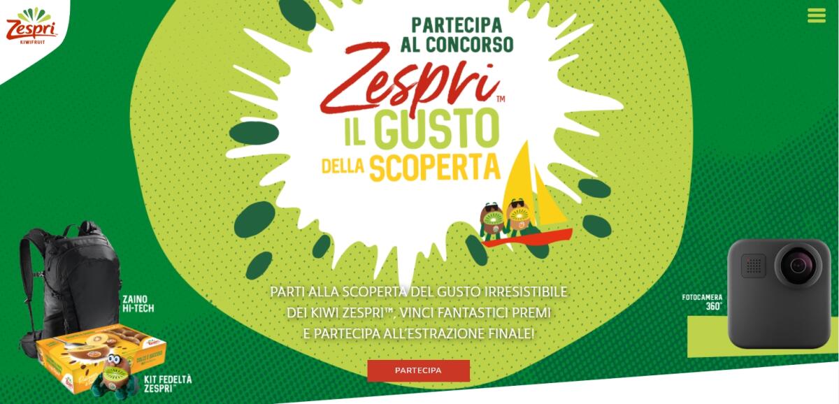 Concorso Zespri: vinci forniture, tapis roulant, zaini, GoPro, Instax Mini | Come Partecipare - 