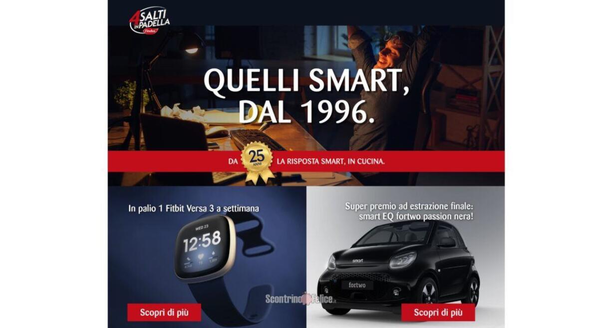 Concorso 4 Salti in Padella: vinci FitBit Versa e Smart EQ | Come Partecipare - 
