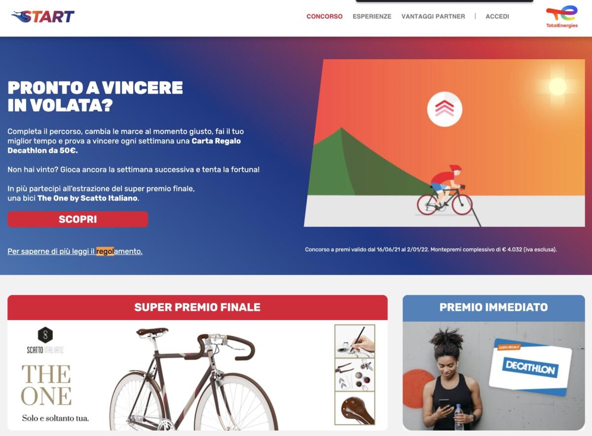 Concorso Total: vinci buoni Decathlon da 50€ e una bicicletta | Come Partecipare - 