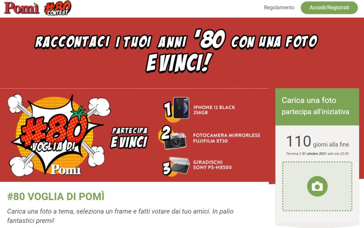 Concorso Pomì: vinci iPhone, giradischi e fotocamere | Come Partecipare - 