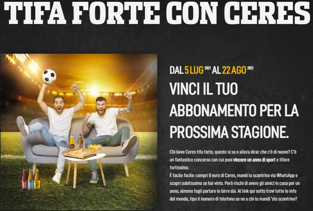 Concorso Ceres: vinci abbonamenti a DAZN | Come Partecipare - 