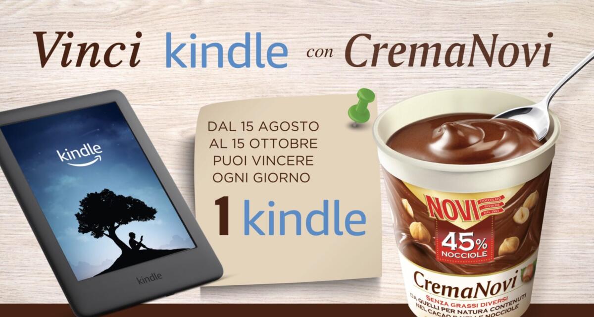 Concorso Crema Novi: vinci 1 lettore eBook Kindle 8GB al giorno | Come Partecipare - 