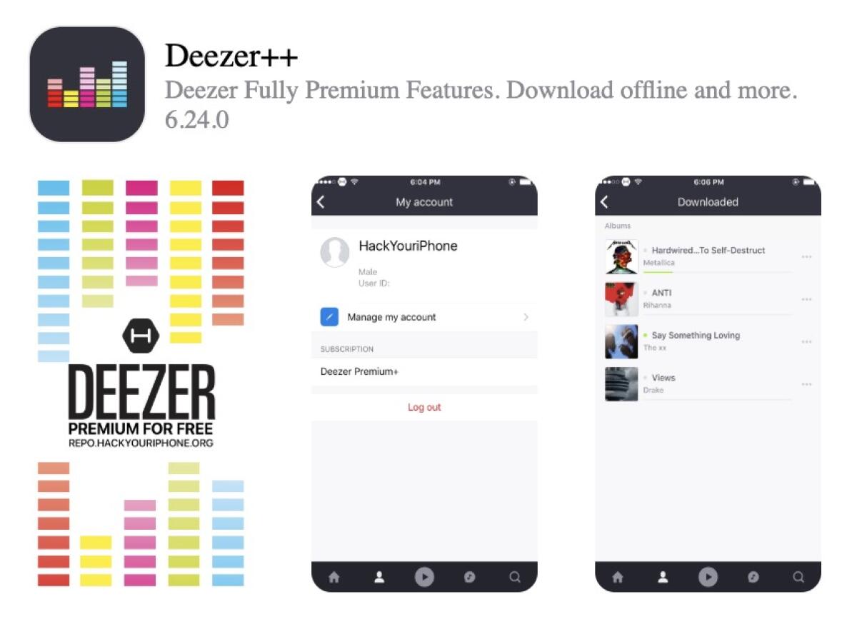 Come installare Deezer++ su iPhone, iPod, iPad - 