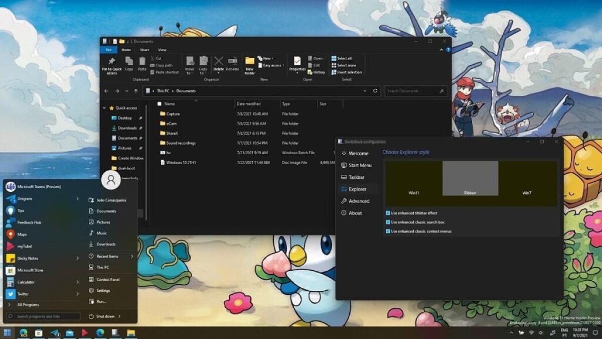 Ripristinare Menu Start Windows 11 con StartIsBack - 