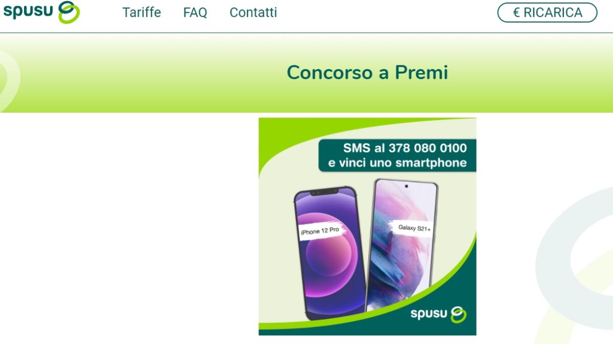 Concorso Spusu: vinci iPhone 12 Pro o Galaxy S21+ | Come Partecipare - 