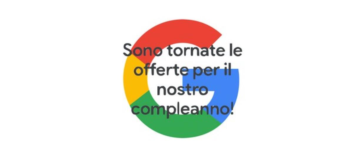 Google Store: sconto del 20% SOLO PER OGGI - 