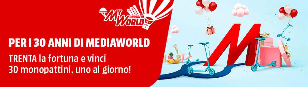 Concorso Mediaworld: vinci un monopattino al giorno | Come Partecipare - 