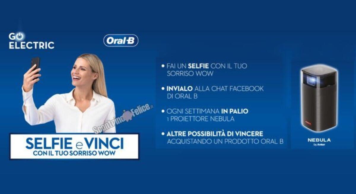 Concorso Oral-B: vinci 22 Proiettori Nebula Anker | Come Partecipare - 