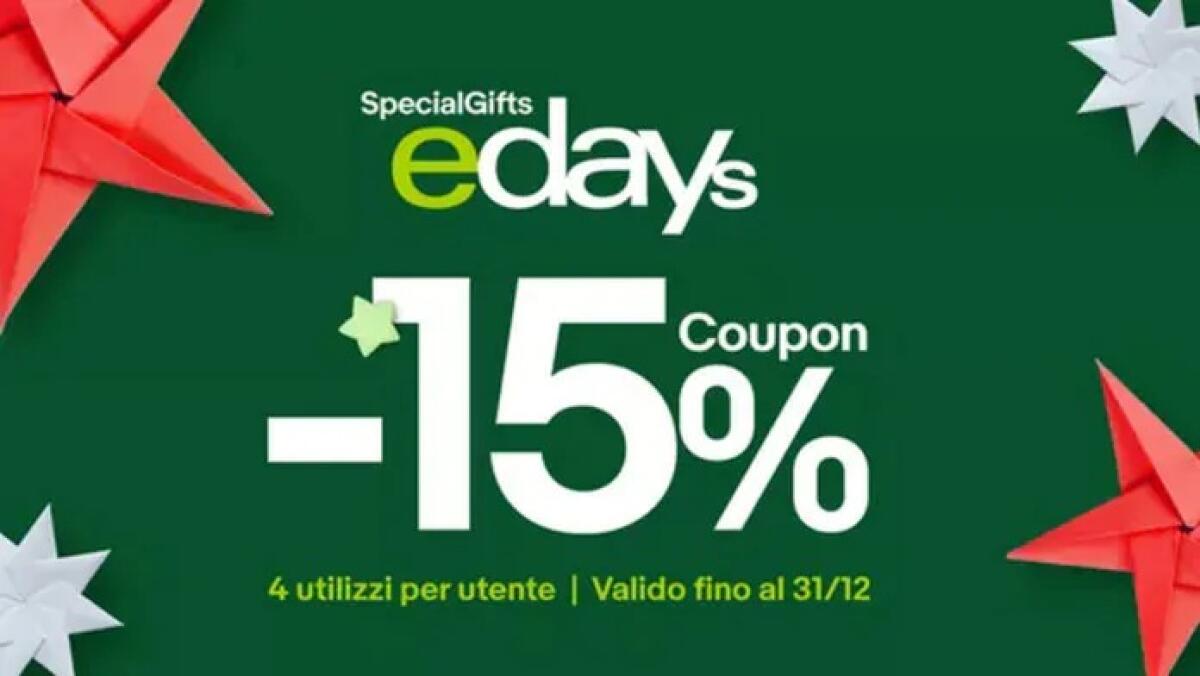 Coupon Sconto eBay Dicembre 2021: DIC21EDAYS  15% - 