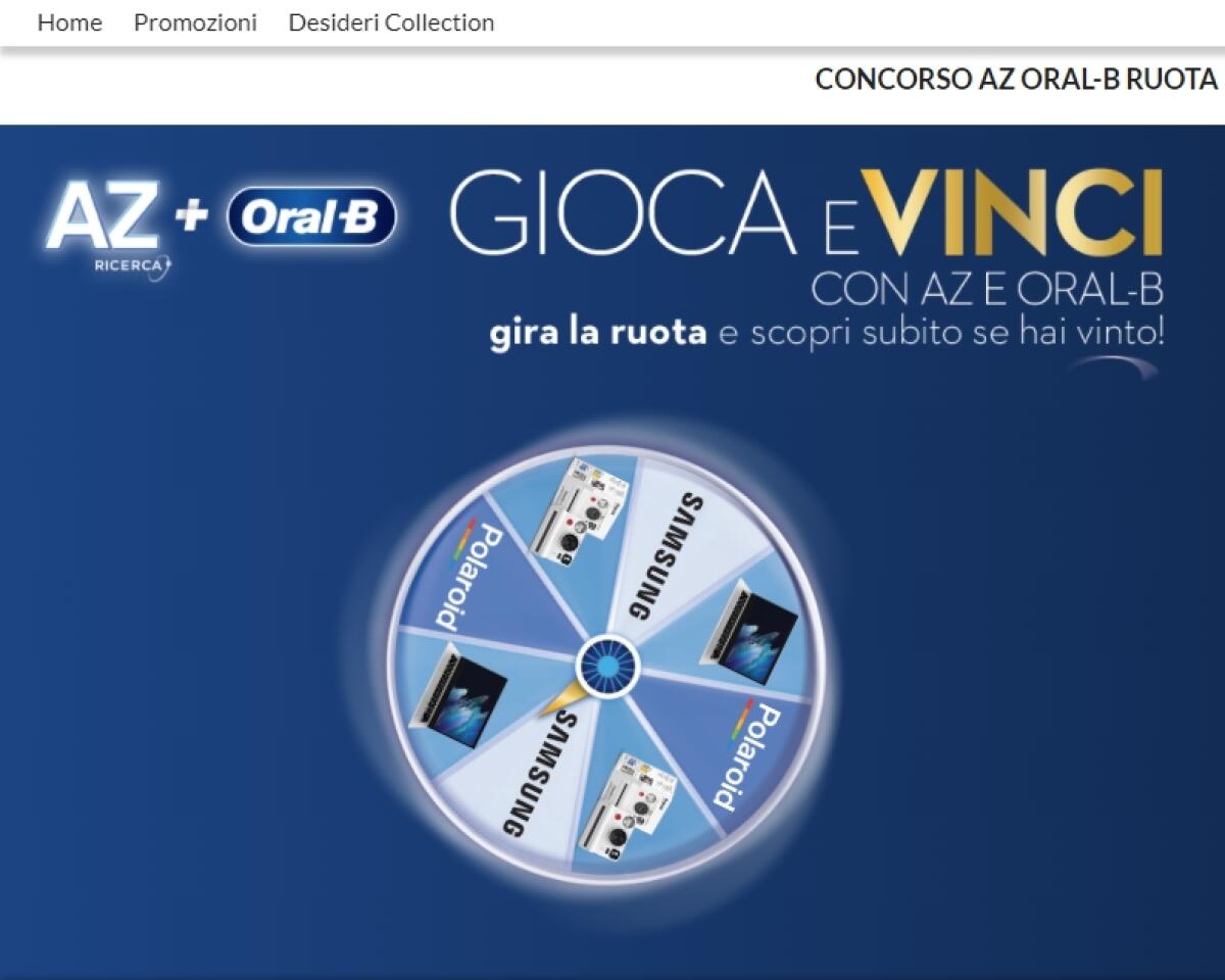 Concorso AZ e Oral-B: vinci computer e Polaroid | Come Partecipare - 