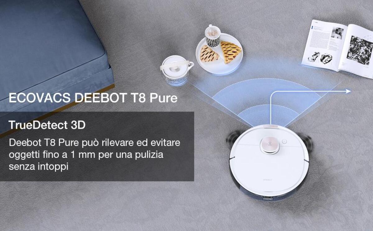 Robot Aspirapolvere ECOVACS DEEBOT OZMO T8 Pure in SUPER offerta su Amazon - 