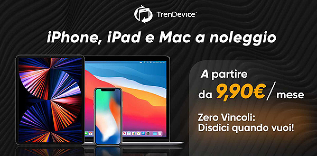 Come noleggiare iPhone, iPad, iMac e MacBook con TrenDevice - 