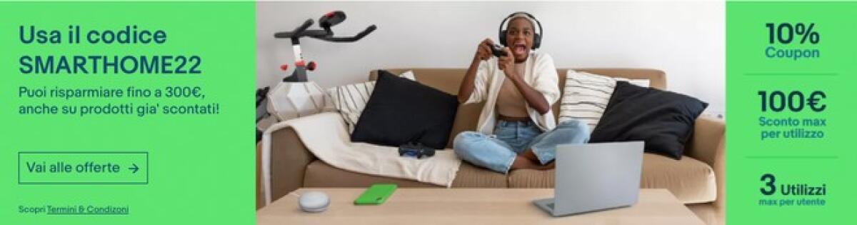 Coupon Sconto eBay Febbraio 2022: SMARTHOME22 10% - 