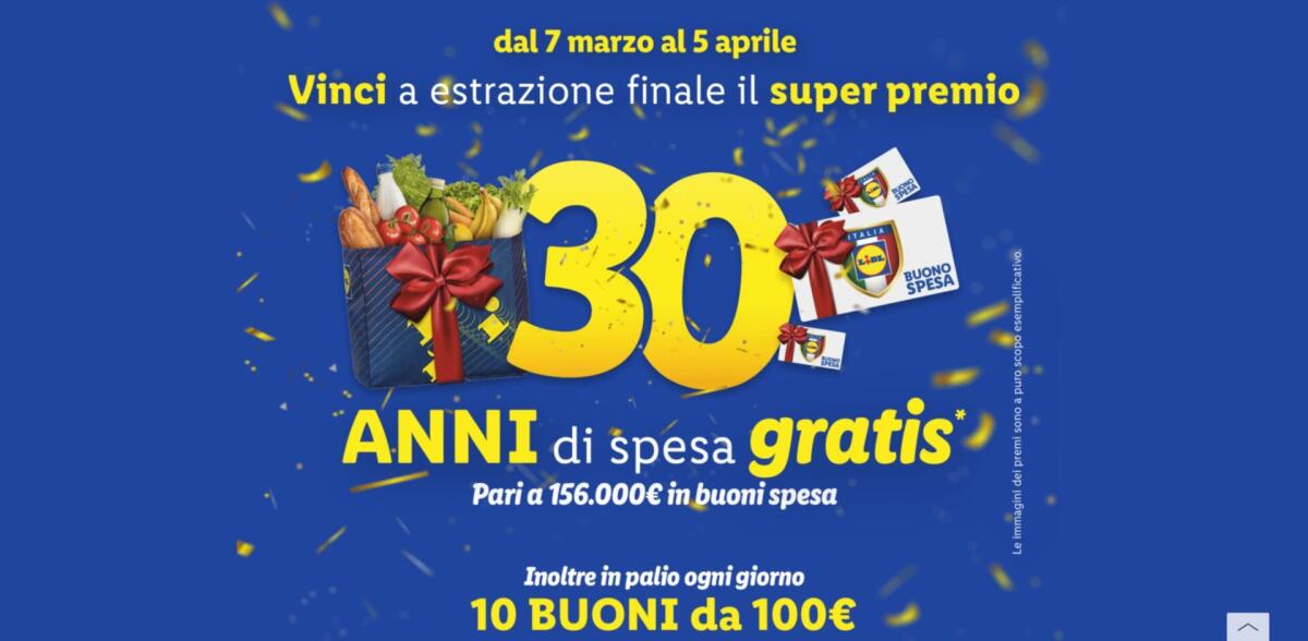 Concorso LIDL: vinci buoni spesa GRATIS per 30 anni | Come Partecipare - 