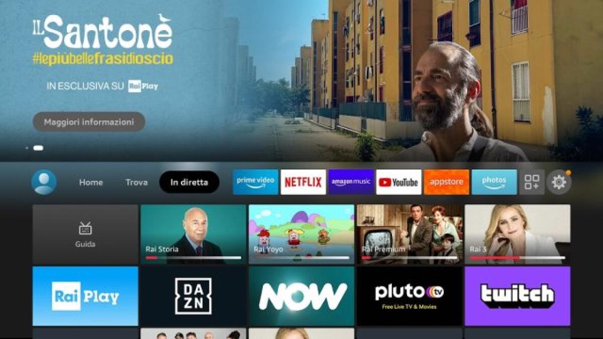 Live Tab per guardare la Televisione in Streaming su Fire TV - 