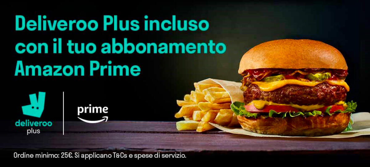 Deliveroo Plus incluso GRATIS con l'abbonamento di Amazon Prime - 
