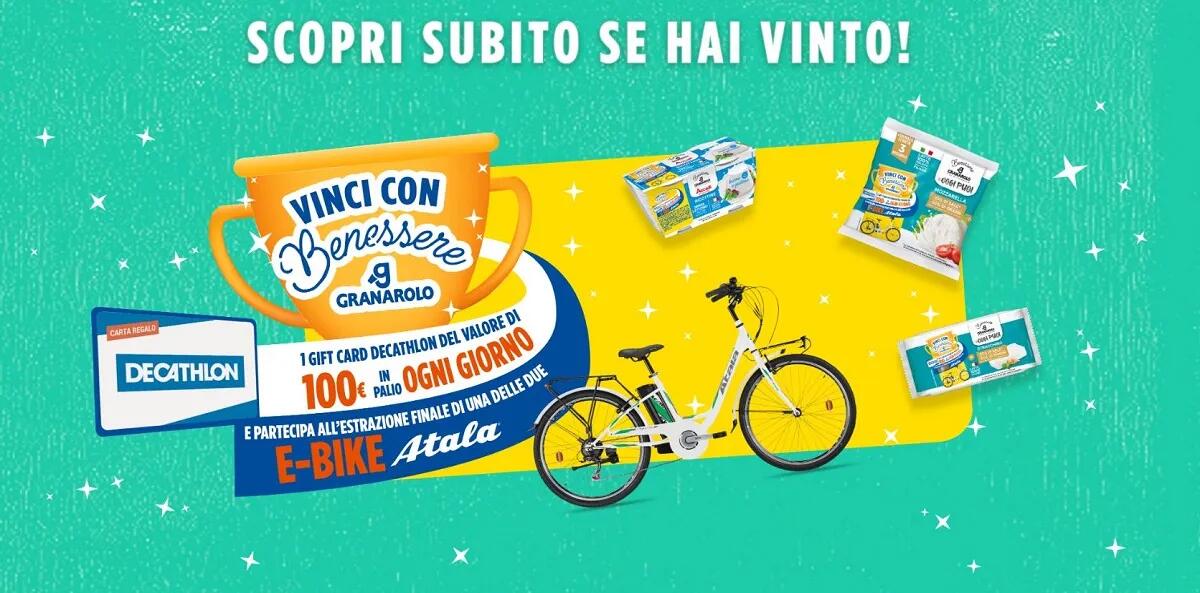 Concorso Granarolo: vinci buoni Decathlon e biciclette elettriche | Come Partecipare - 