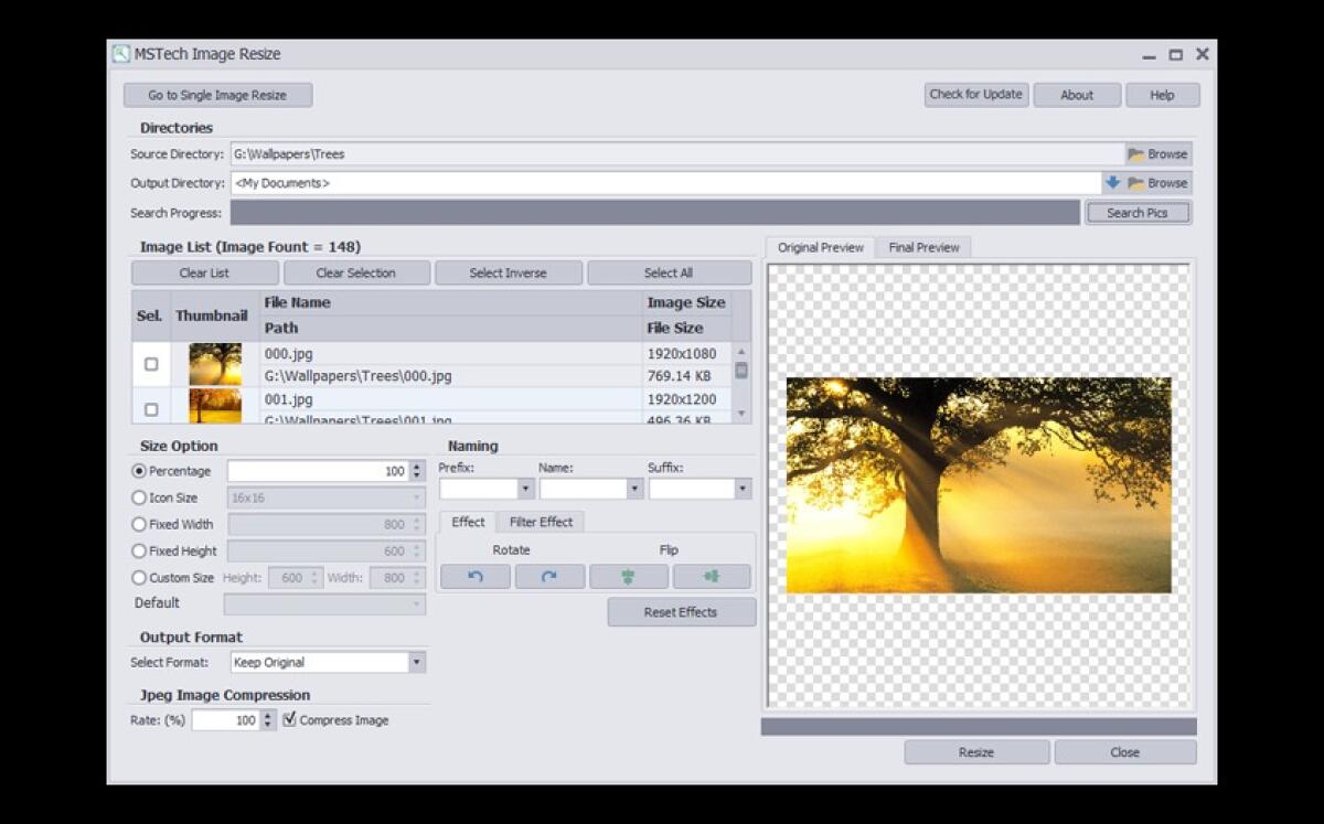 Scarica MSTech Image Resize GRATIS per sempre | PC Windows - 