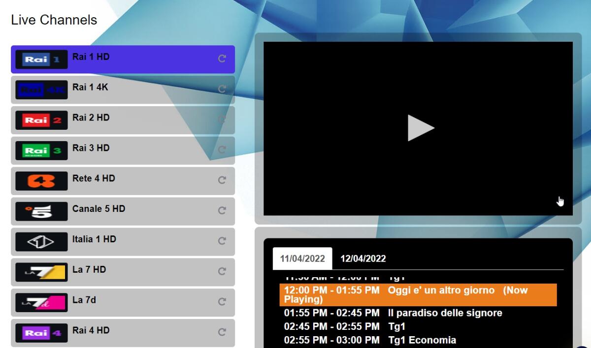 Nuovo Sito per guardare i canali della TV digitale in streaming GRATIS - 