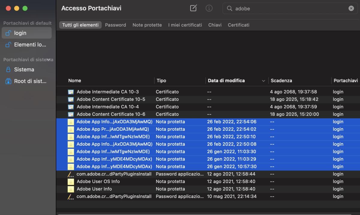 App Adobe e Photoshop chiedono la password del portachiavi Mac | RISOLTO - 