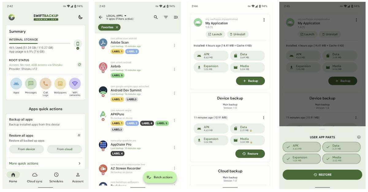 Migliore App per Backup Android: Swift Backup - DOWNLOAD - 