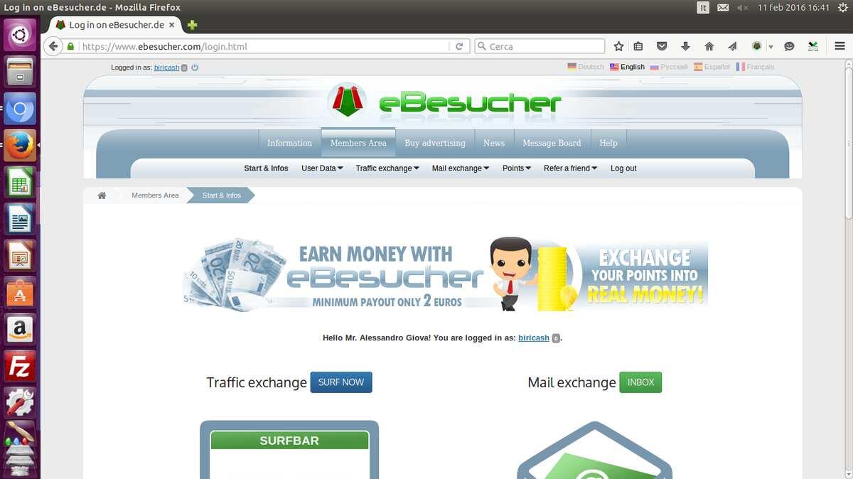 eBesucher: guadagna soldi guardando pubblicità | FUNZIONA? - 