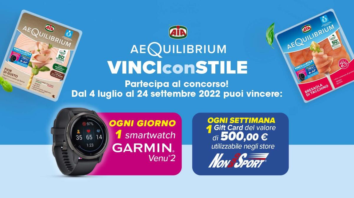 Concorso AeQuilibirum 2022 AIA: vinci smartwatch Garmin e gift card | Come Partecipare - 