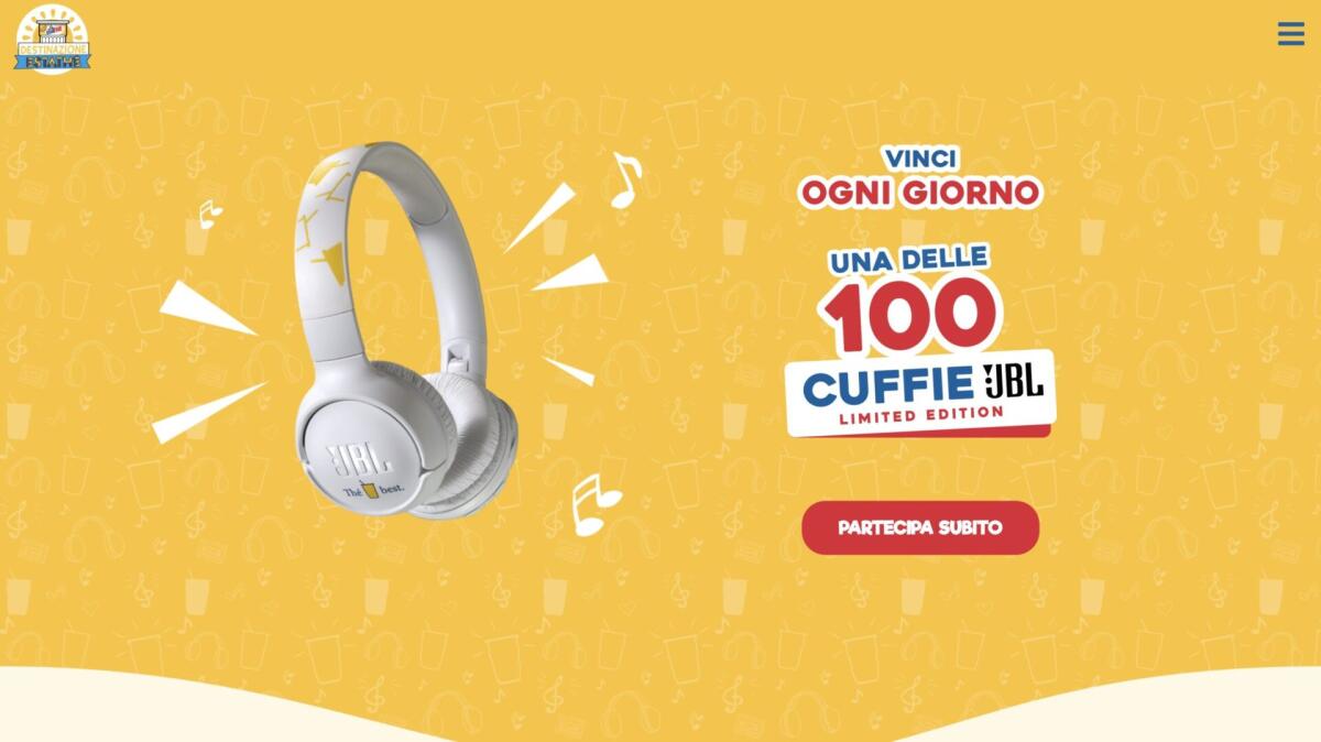Concorso Estathé: vinci ogni giorno 100 Cuffie JBL | Come Partecipare - 