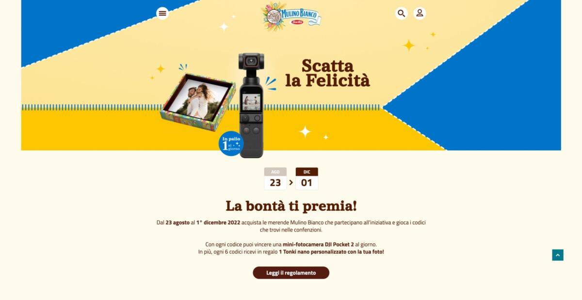 Concorso Mulino Bianco: vinci premio sicuro e DJI Pocket 2 | Come Partecipare - 