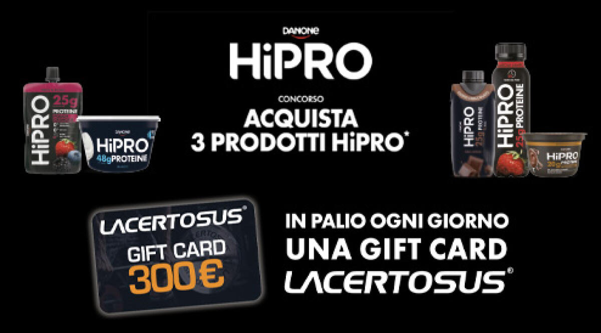 Concorso Hipro: vinci Gift Card Lacertosus da 300 euro | Come Partecipare - 