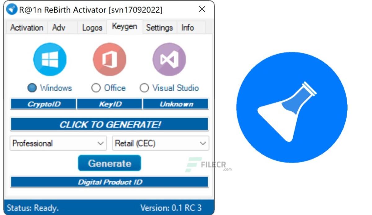 R@1n ReBirth Activator per attivare Windows e Office GRATIS - 