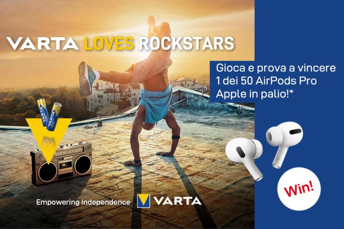 Concorso Varta: vinci AirPods Pro Apple | Come Partecipare - 