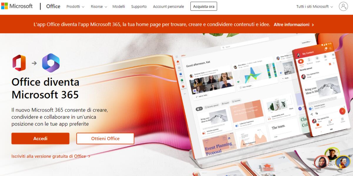 Addio Office, benvenuto Microsoft 365 - UFFICIALE - 