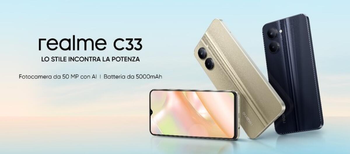 Realme C33 ufficiale | Scopri la SCHEDA TECNICA - 