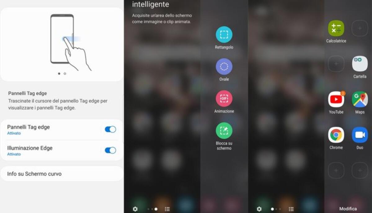 Come attivare o disattivare la barra/pannello laterale Edge su Samsung - 