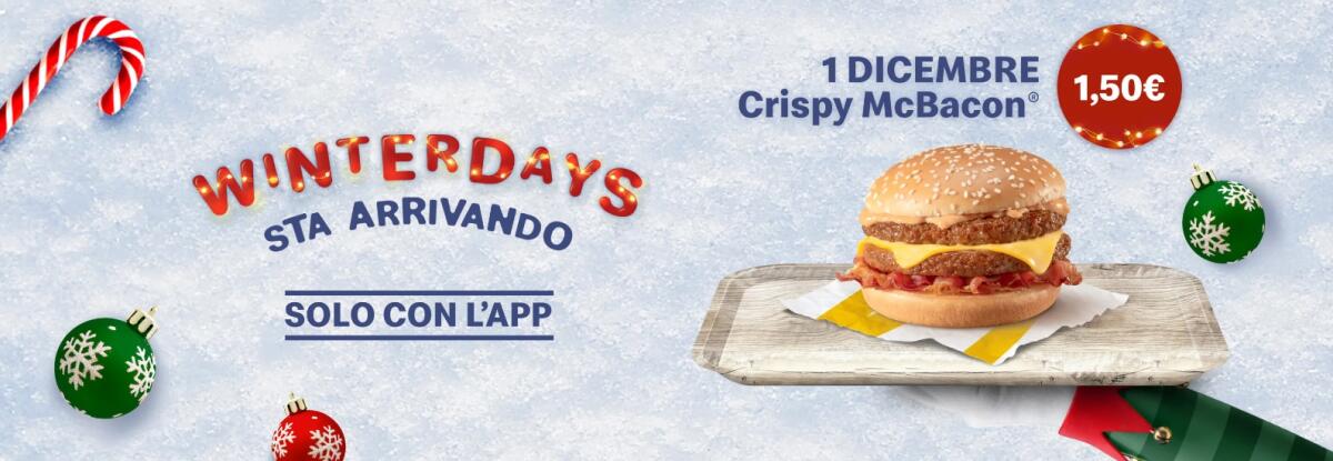 Tornano i Winterdays McDonald’s anche nel 2022 - 