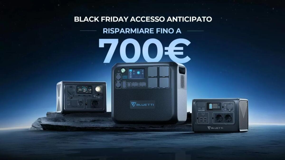 Offerte Black Friday BLUETTI: Migliori Generatori e Power Station in SCONTO - 