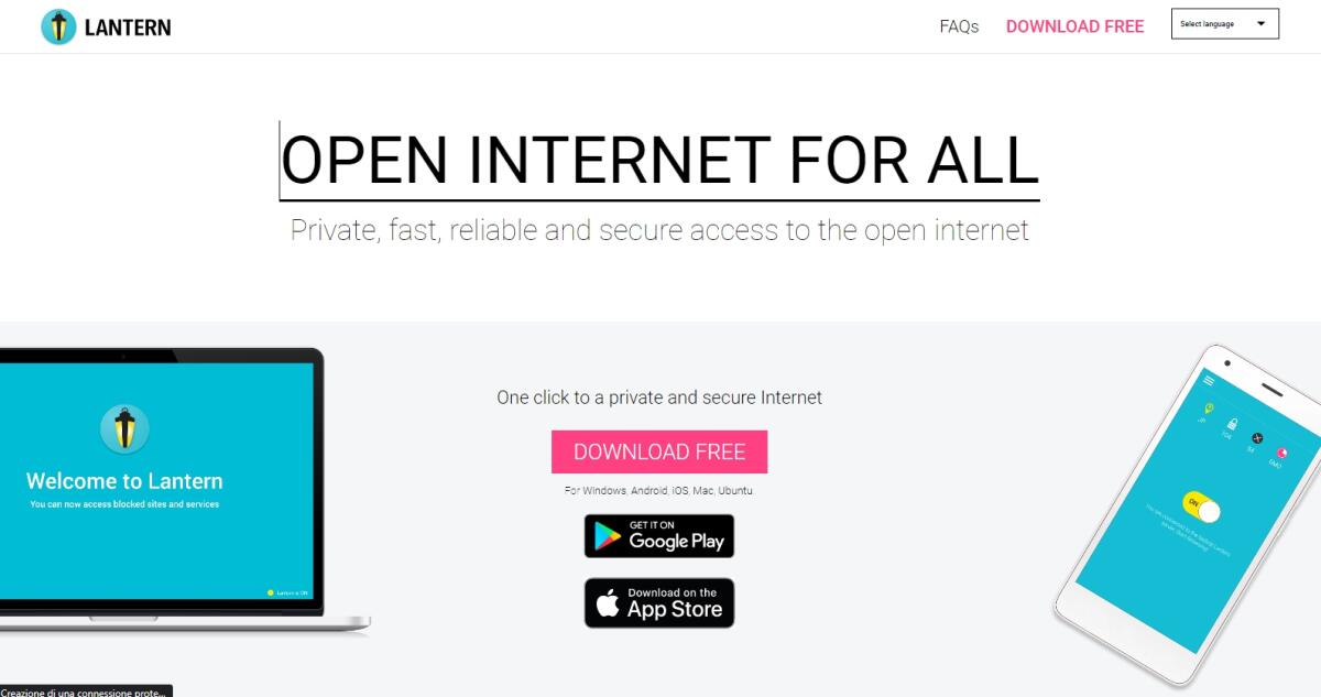 VPN Gratuita per Android e iPhone Lantern - Download - 