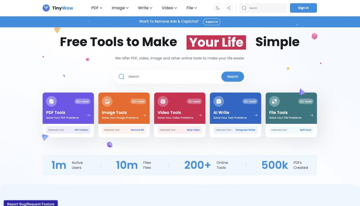 TinyWow è il sito DEFINITIVO per la produttività - 