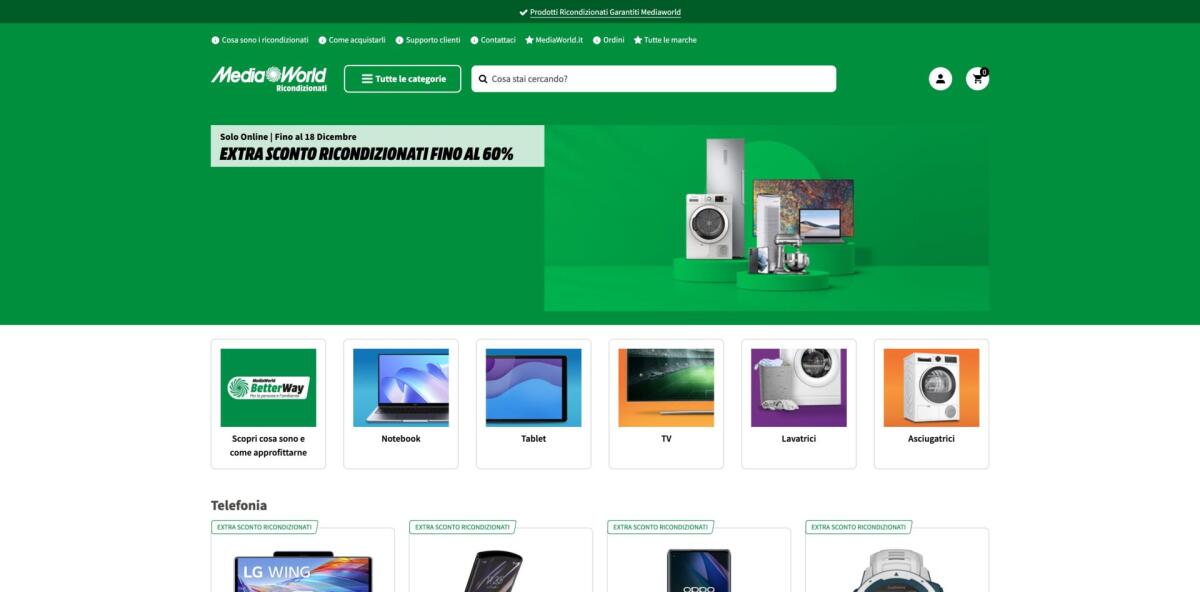 MediaWorld Extra Sconto sui ricondizionati: risparmia fino al 60% - 