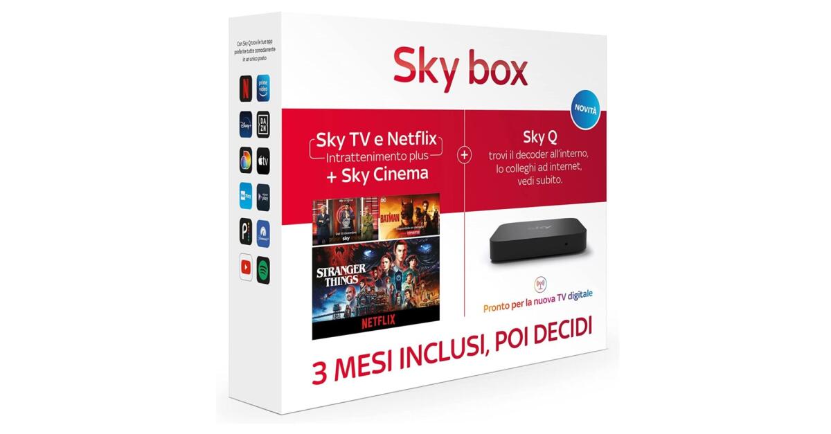 Sky Box con 3 mesi di Sky TV e Netflix o Calcio arriva su Amazon - 
