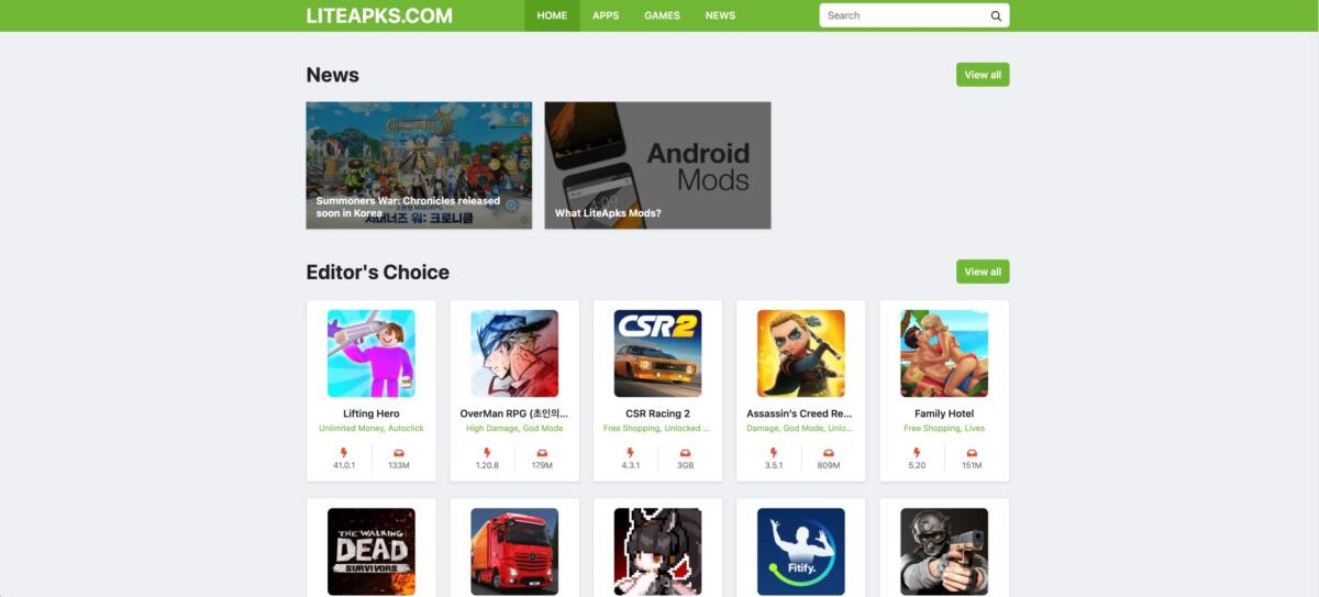 Il sito MODYOLO cambia nome e diventa LITEAPKS - 