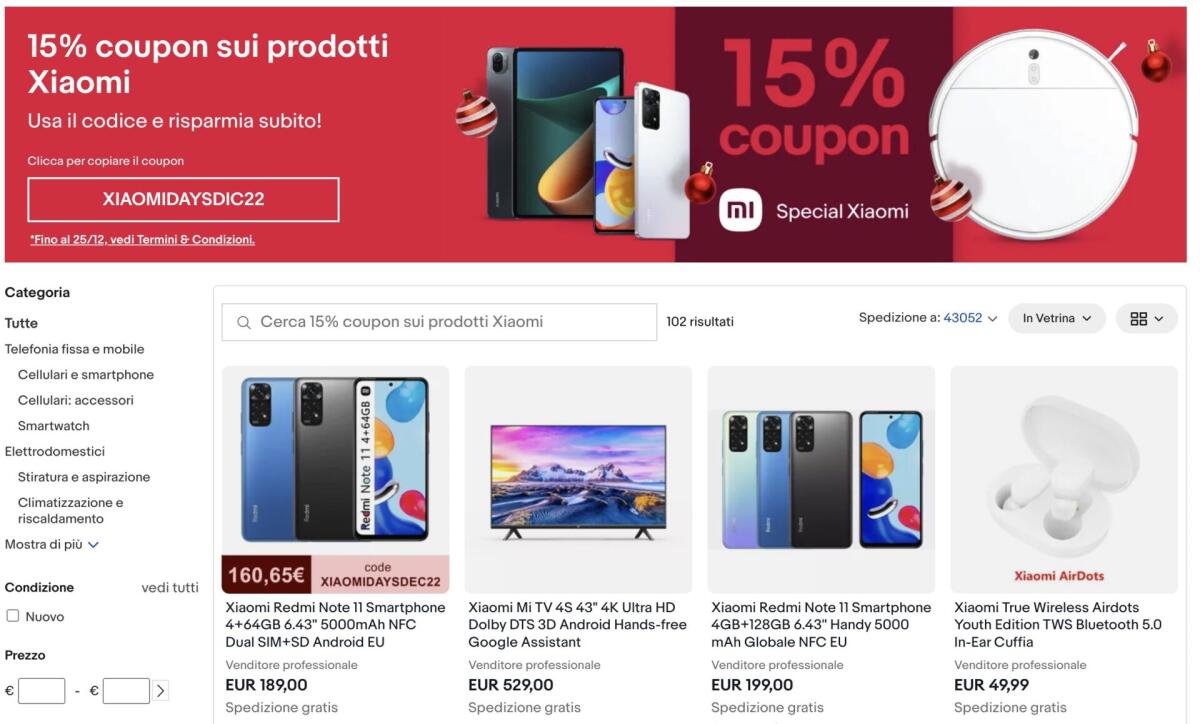 Xiaomi Days eBay: 15% di sconto su Redmi, POCO, Dreame - 