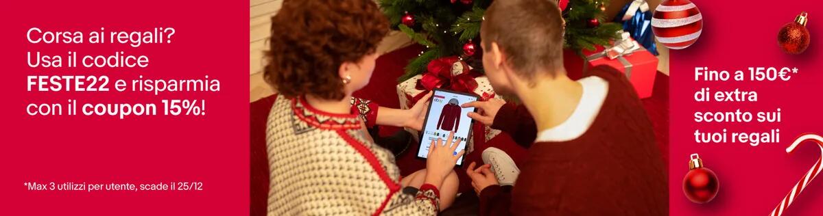 Coupon Sconto eBay Dicembre 2022: FESTE22 15% - 