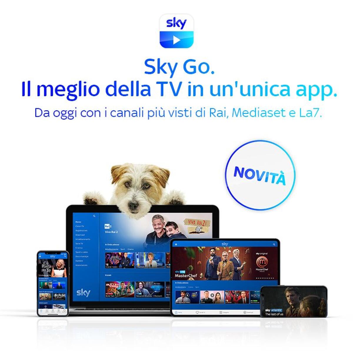 Da oggi puoi vedere i canali Rai, Mediaset e La7 su app Sky Go - 
